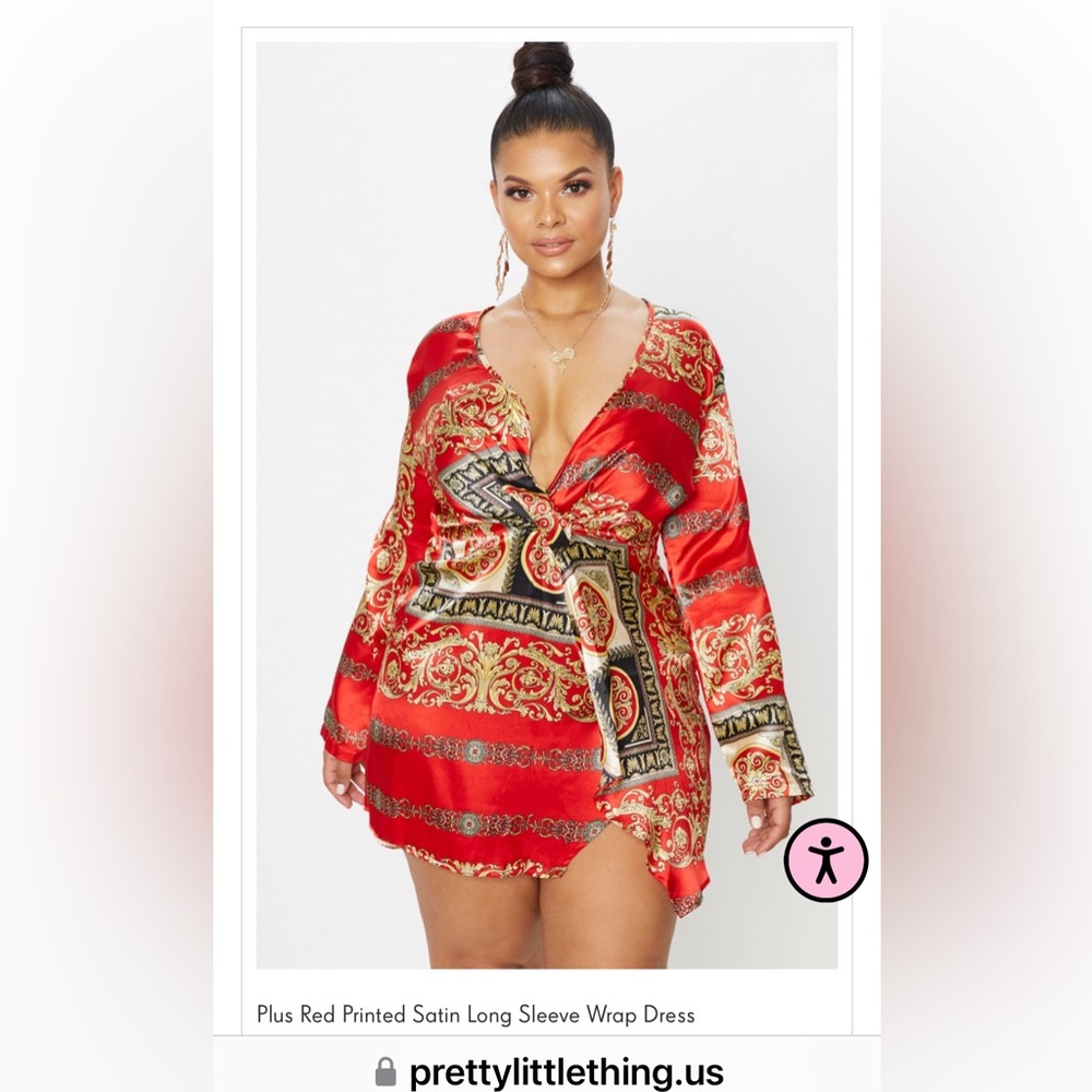 NWT Pretty little thing red dress. Size Xl/16